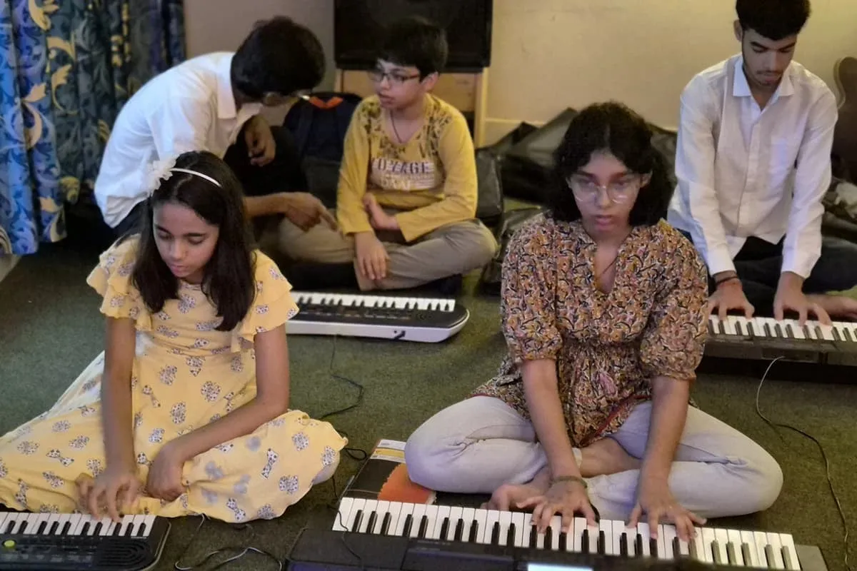 Piano class at Aalaap Music Academy