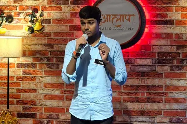 Boy performs in singing contest at Aalaap, Varanasi